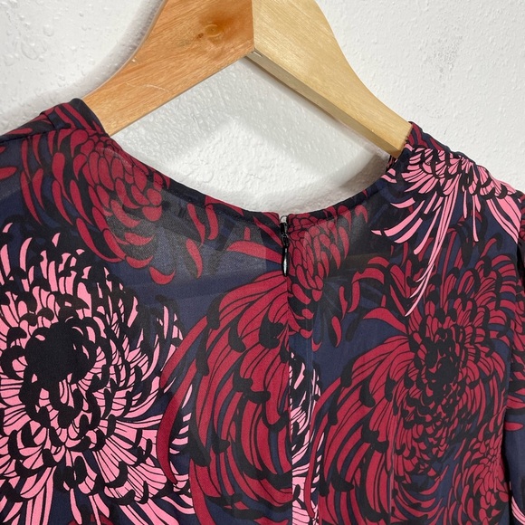 A.L.C Bailey Floral V Neck Midi Dress 2 - Picture 8 of 11